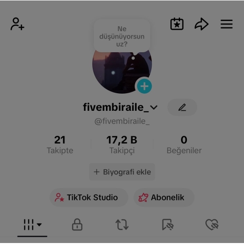  TikTok 17.2K hesabı orjinal  takipçi